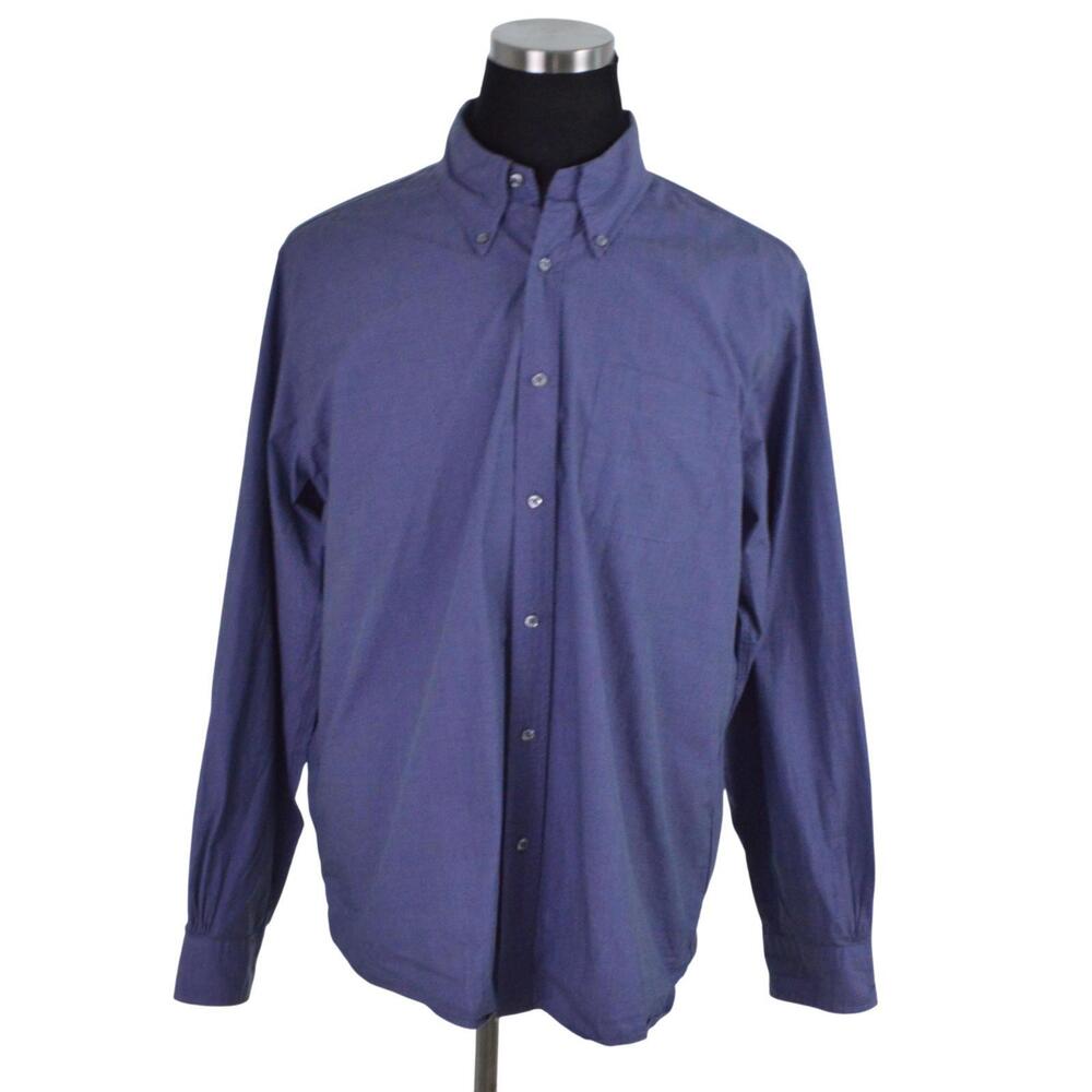 Brooks Brothers Mens Shirt Large Purple Long Sleeved 100% Cotton